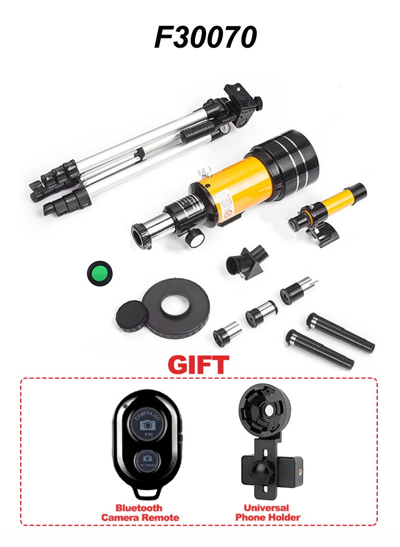 Telescopio astron&oacute;mico potente con Zoom HD, tr&iacute;pode port&aacute;til de alta potencia, visi&oacute;n nocturna, espacio profundo, Visi&oacute;n de estrellas, universo lunar, 150 X