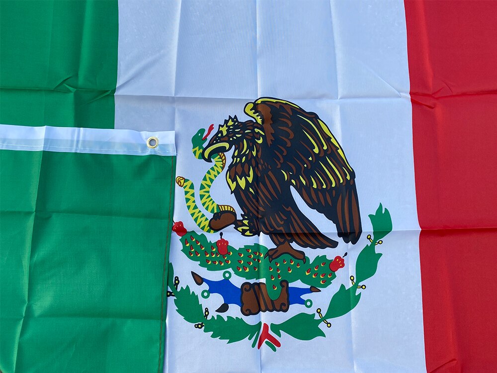 Aerlxemrbrae-Bandera de la naci&oacute;n de M&eacute;xico, decoraci&oacute;n del hogar, poli&eacute;ster al aire libre, nueva, 3x5 pies