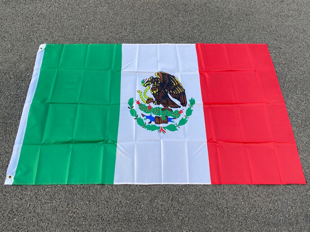 Aerlxemrbrae-Bandera de la naci&oacute;n de M&eacute;xico, decoraci&oacute;n del hogar, poli&eacute;ster al aire libre, nueva, 3x5 pies