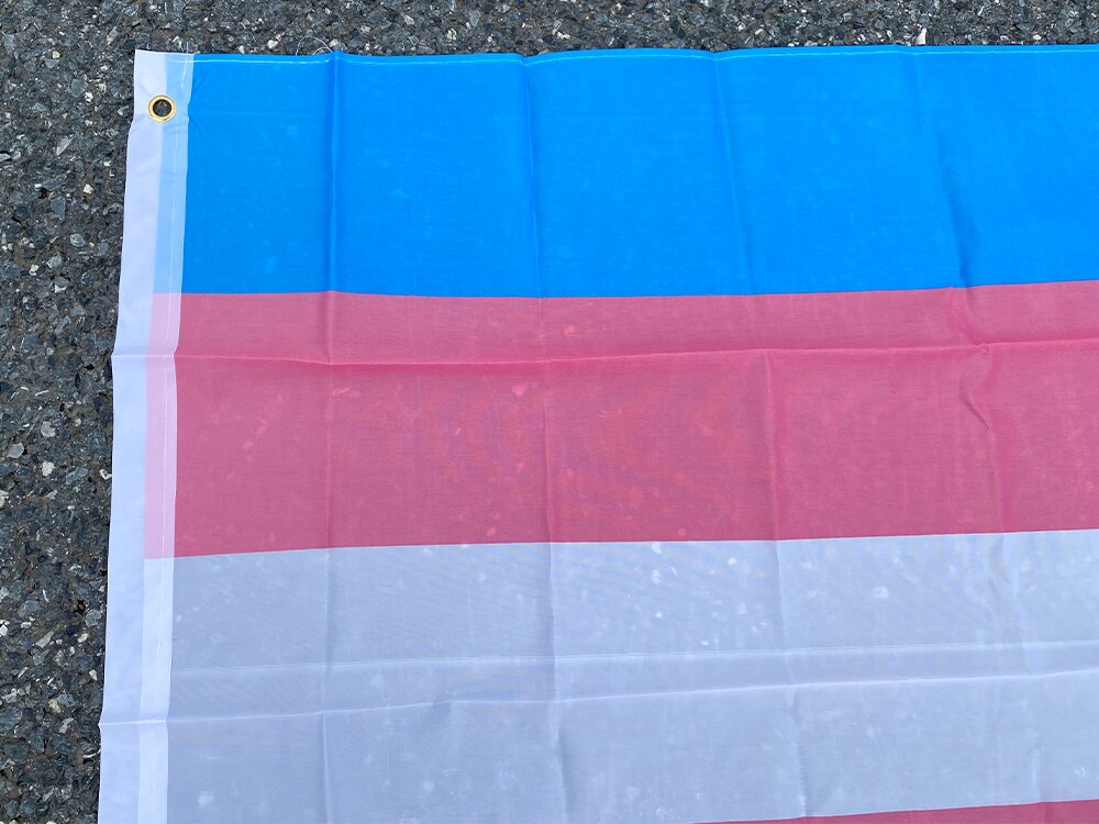 Aerlxemrbrae-Bandera arco&iacute;ris para personas transg&eacute;nero, Bandera de 5 pies x 3 pies, 100% poli&eacute;ster, orgullo Gay