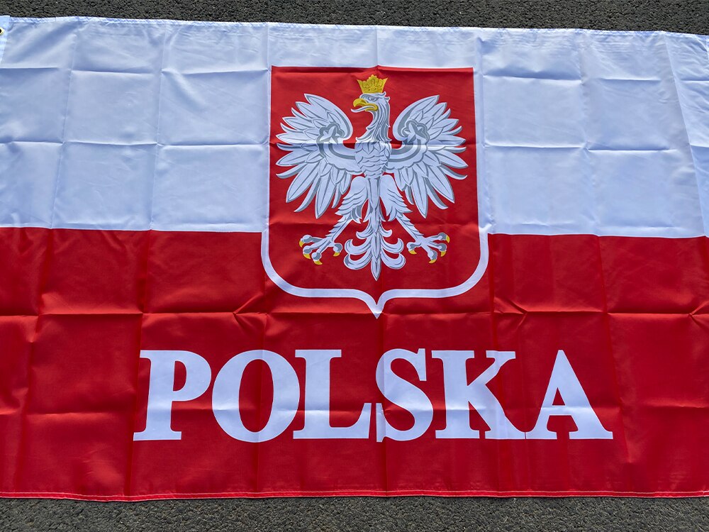 Aerlxemrbrae-Bandera Nacional de Polonia para decoraci&oacute;n del hogar, 90x150cm