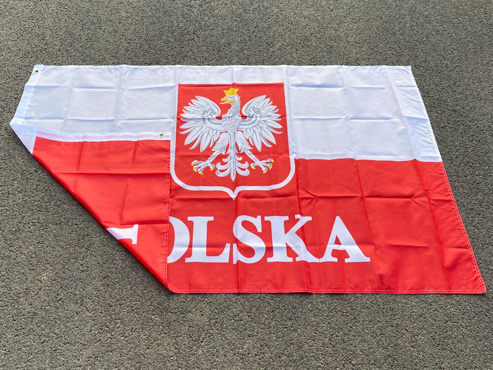 Aerlxemrbrae-Bandera Nacional de Polonia para decoraci&oacute;n del hogar, 90x150cm