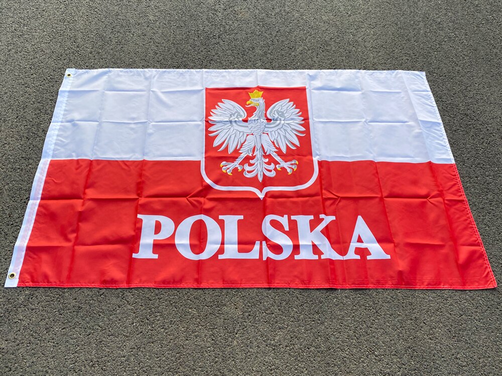 Aerlxemrbrae-Bandera Nacional de Polonia para decoraci&oacute;n del hogar, 90x150cm