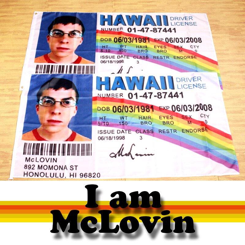 3x5 FT McLovin Flag, 90x150 CM 100D Polyester Flag