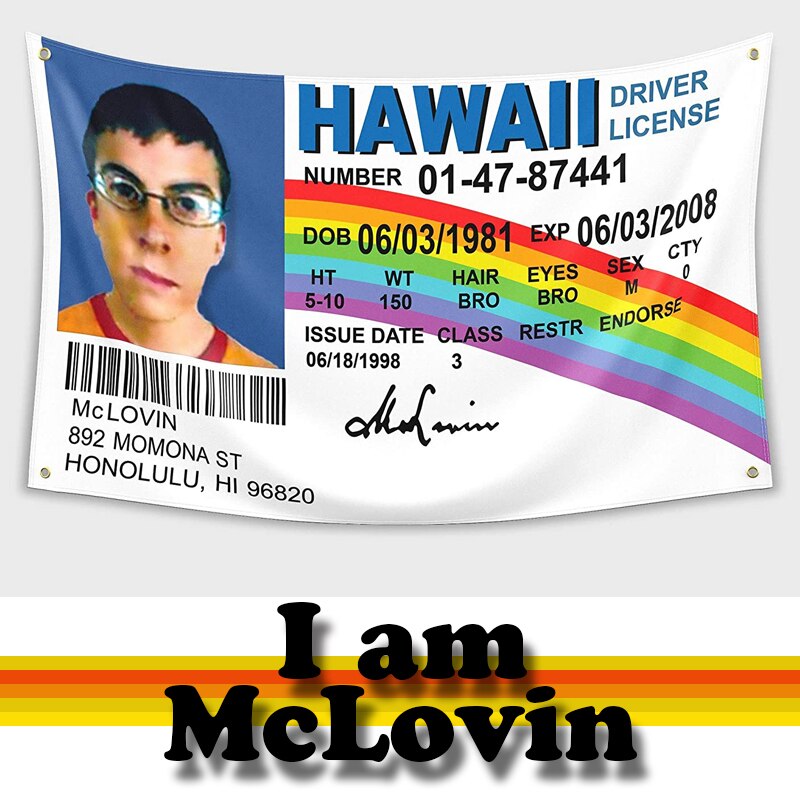 3x5 FT McLovin Flag, 90x150 CM 100D Polyester Flag