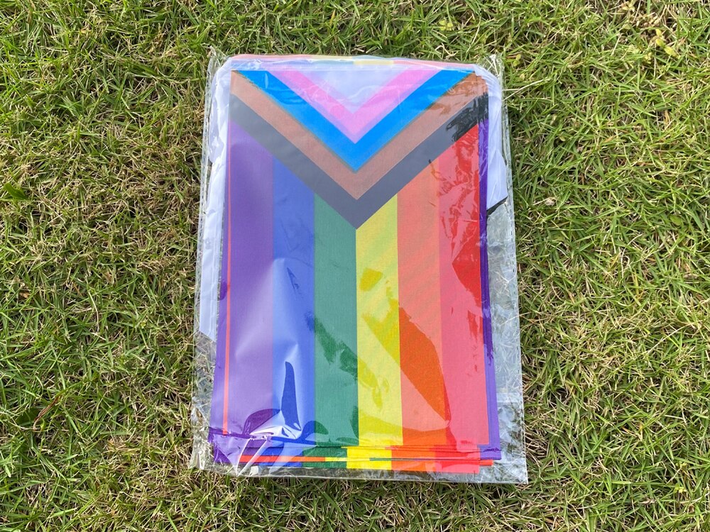 Aerlxemrbrae-banderas de cuerda arco&iacute;ris, 14x21cm, banderas de la paz arco&iacute;ris, bandera LGBT, Orgullo LGBT, desfiles de Lesbianas y Gay, 20 unidades por juego