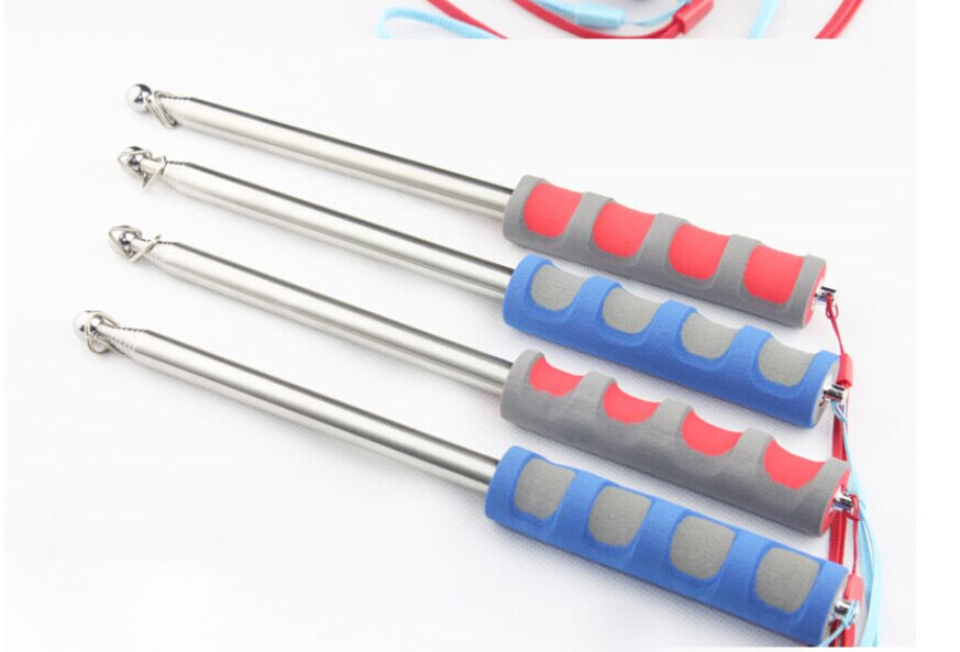 Aerxemrbrae-asta de bandera telesc&oacute;pica de acero inoxidable para exteriores, puntero de ense&ntilde;anza, Bandera de gu&iacute;a tur&iacute;stico, 2m metros