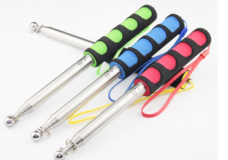 Aerxemrbrae-asta de bandera telesc&oacute;pica de acero inoxidable para exteriores, puntero de ense&ntilde;anza, Bandera de gu&iacute;a tur&iacute;stico, 2m metros