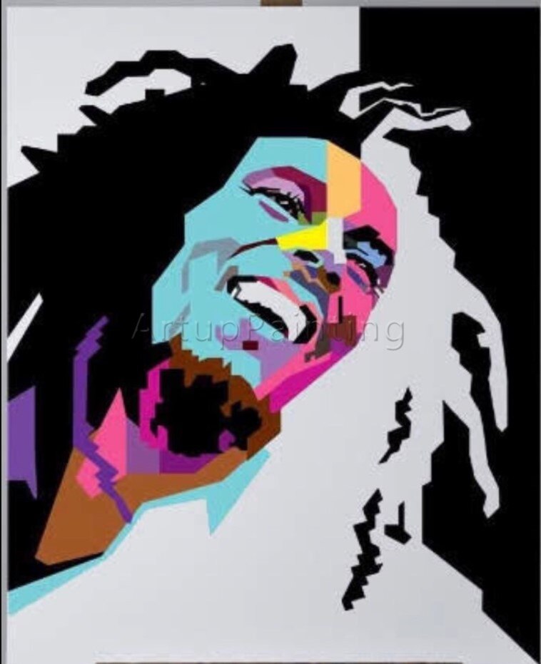Lienzo pintado a mano retrato hecho con paleta cara pintura al &oacute;leo cuadro de Arte de pared para sala de estar decoraci&oacute;n del hogar
