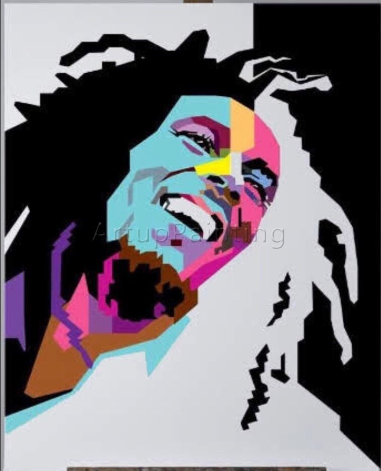 Lienzo pintado a mano retrato hecho con paleta cara pintura al &oacute;leo cuadro de Arte de pared para sala de estar decoraci&oacute;n del hogar