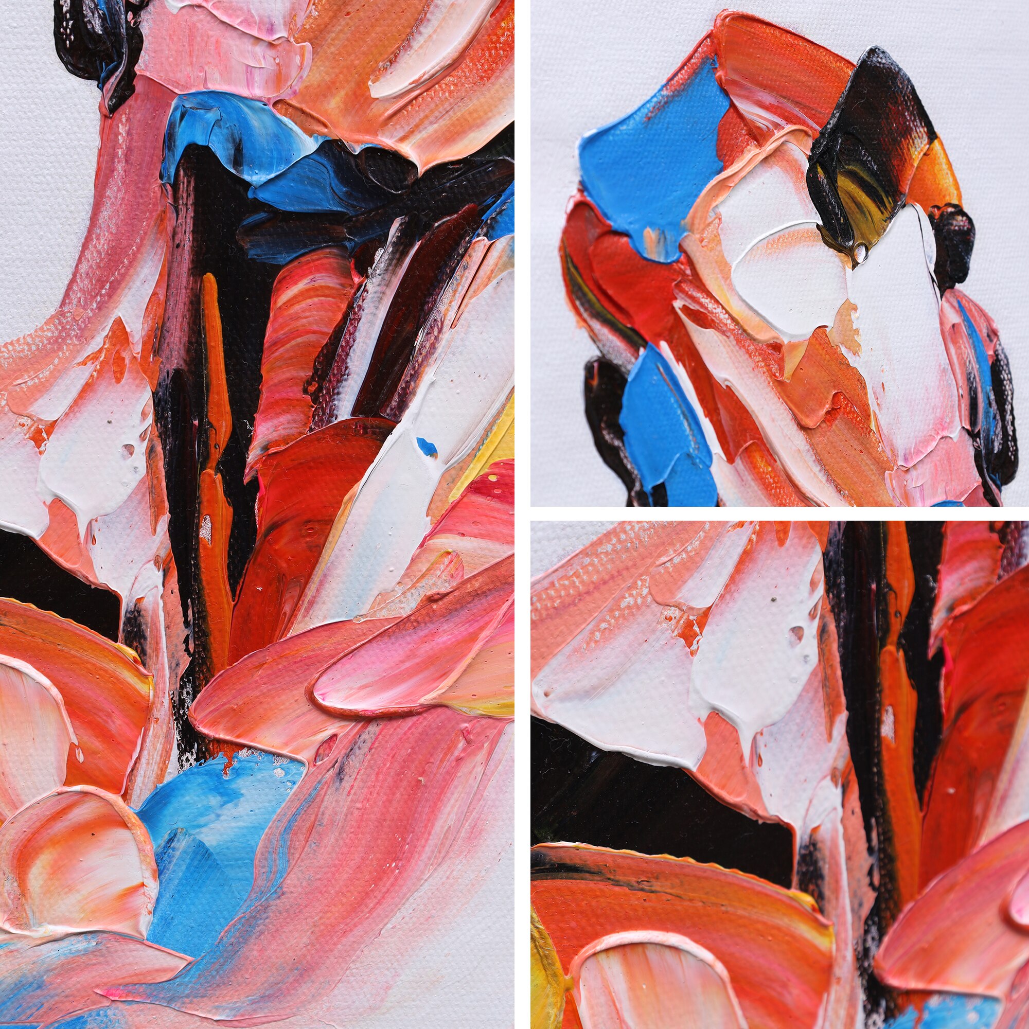 Paleta de pintura de figura Sexy para mujer, cuchillo Arcylic, pintura expresionista, textura pesada, Impasto colorido, pintura sobre lienzo