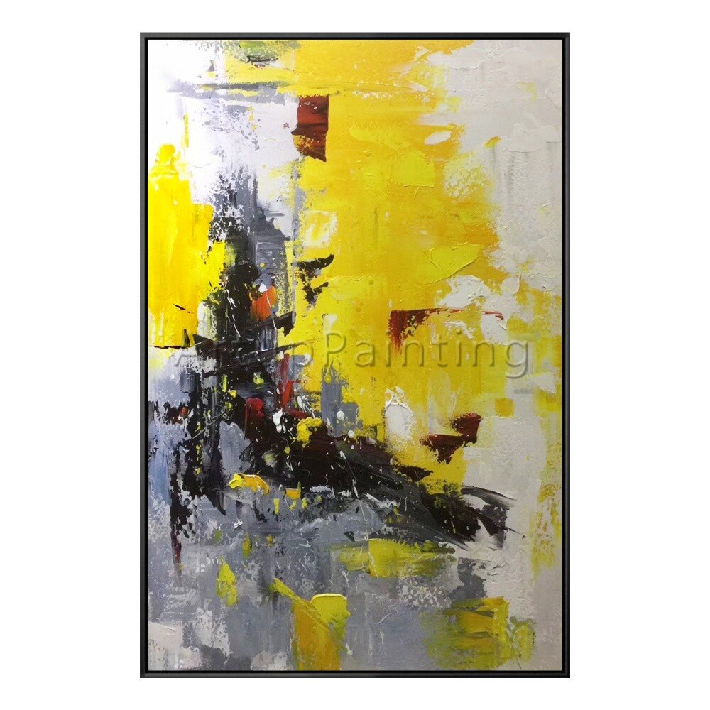 Pintura al &oacute;leo abstracta moderna pintada a mano sobre lienzo, imagen art&iacute;stica de pared para sala de estar, papel de pared para decoraci&oacute;n del hogar
