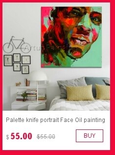 Paleta de cuchillo de francotirador Nielly, pintura al &oacute;leo de lienzo de cara hecha a mano, figura sobre lienzo, arte de pared, decoraci&oacute;n del hogar
