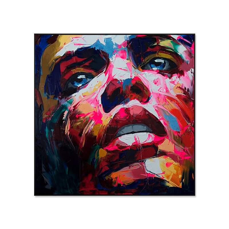 Francotirador Nielly face-pintura al &oacute;leo sobre lienzo, Arte pop art de pared, im&aacute;genes para sala de estar, paleta, cuchillo, Retrato, caudros, decoraci&oacute;n