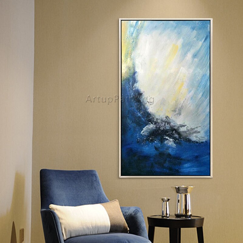 Pintura en lienzo de estilo n&oacute;rdico, pintura acr&iacute;lica, im&aacute;genes art&iacute;sticas de pared abstractas modernas para sala de estar, decoraci&oacute;n del hogar, caudros, 05