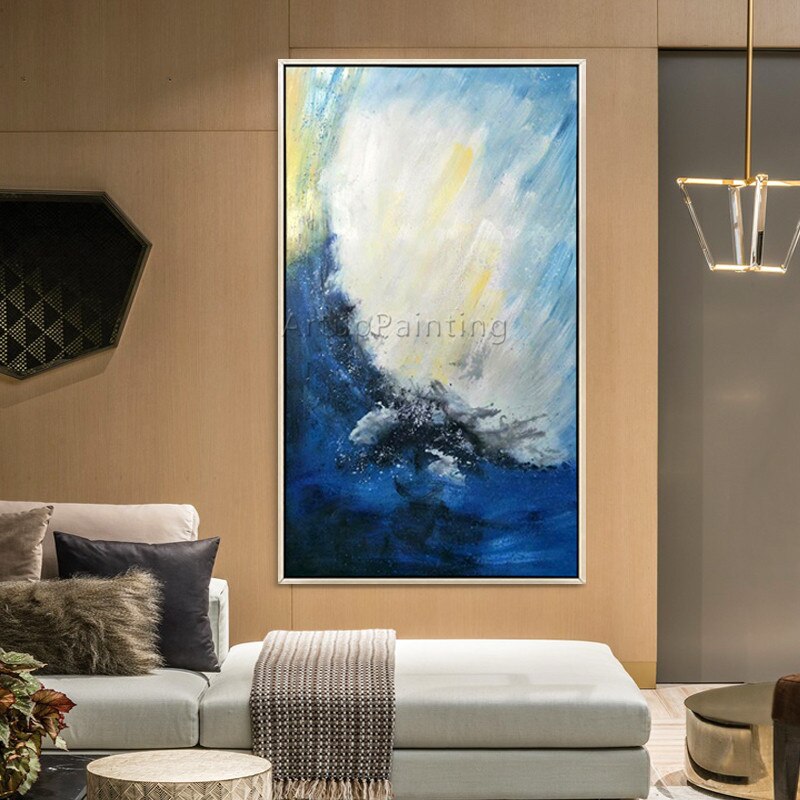Pintura en lienzo de estilo n&oacute;rdico, pintura acr&iacute;lica, im&aacute;genes art&iacute;sticas de pared abstractas modernas para sala de estar, decoraci&oacute;n del hogar, caudros, 05