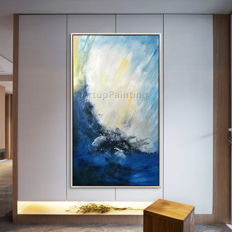 Pintura en lienzo de estilo n&oacute;rdico, pintura acr&iacute;lica, im&aacute;genes art&iacute;sticas de pared abstractas modernas para sala de estar, decoraci&oacute;n del hogar, caudros, 05