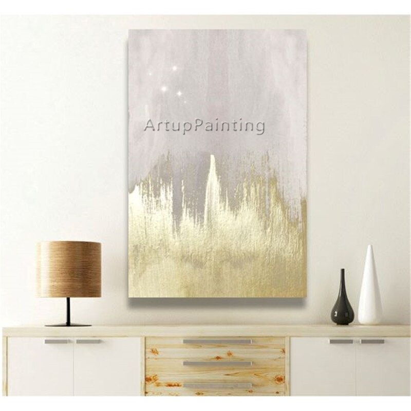 Pintura en lienzo de estilo n&oacute;rdico para decoraci&oacute;n del hogar, pintura acr&iacute;lica dorada, im&aacute;genes art&iacute;sticas de pared abstractas modernas para sala de estar, caudros