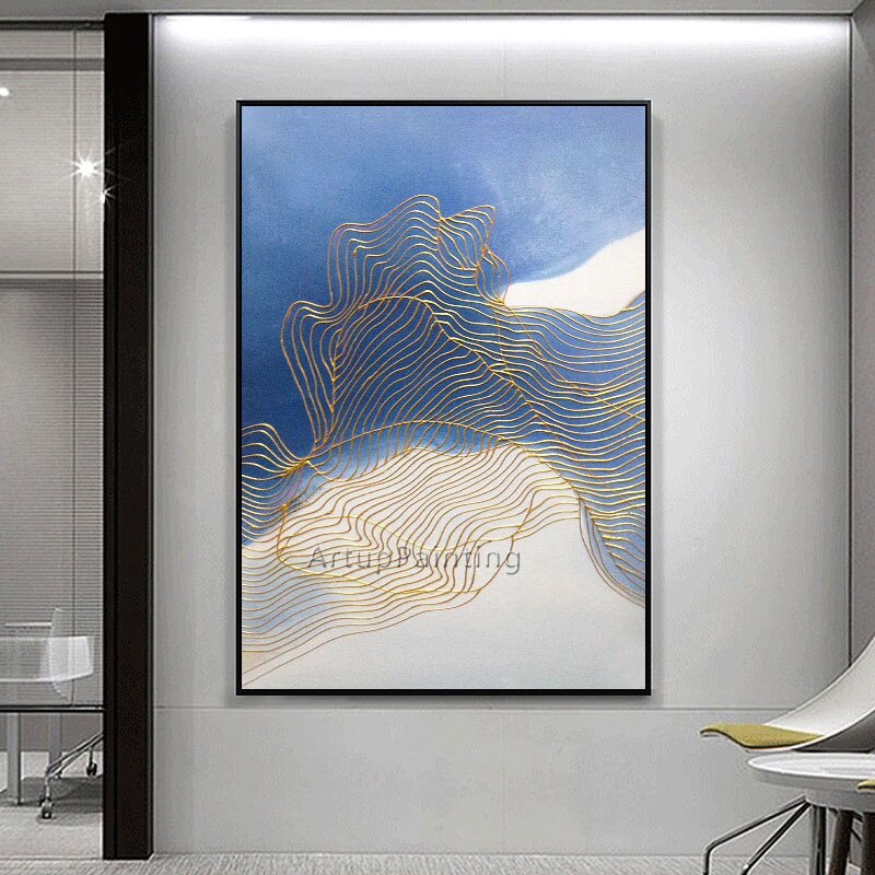 Pintura en lienzo de estilo n&oacute;rdico para decoraci&oacute;n del hogar, pintura acr&iacute;lica, im&aacute;genes art&iacute;sticas de pared abstractas modernas para sala de estar, caudros, decoraci&oacute;n del hogar