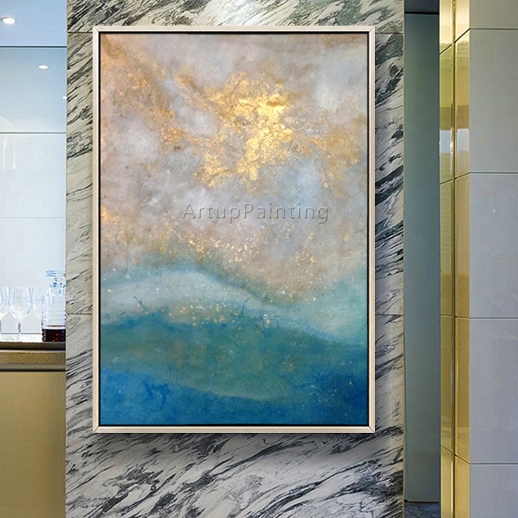 Estilo n&oacute;rdico, pintura de la lona pintura de acr&iacute;lico abstracto paisaje arte de pared de sal&oacute;n hogar Decoraci&oacute;n caudros decoracion6