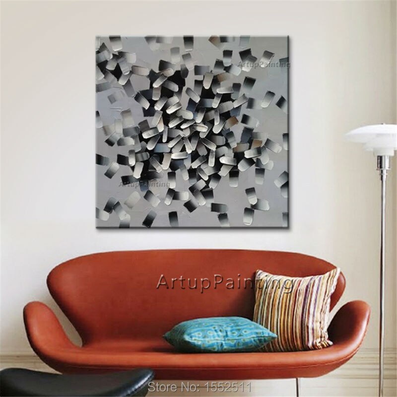 Arte de pared pintado a mano, decoraci&oacute;n abstracta moderna del hogar, pintura al &oacute;leo sobre lienzo, im&aacute;genes de pared para sala de estar, cuadros, quadros 3