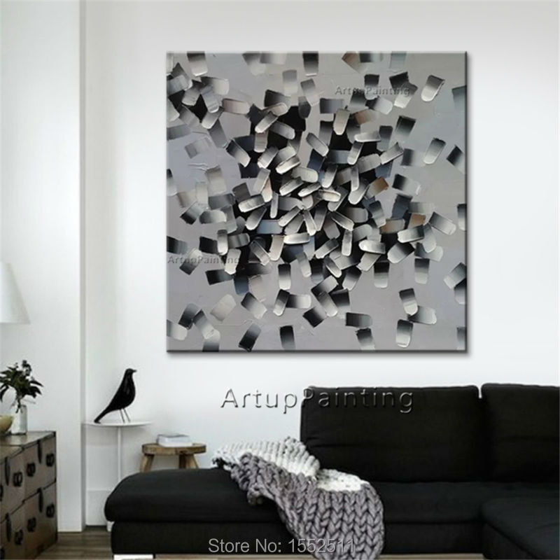 Arte de pared pintado a mano, decoraci&oacute;n abstracta moderna del hogar, pintura al &oacute;leo sobre lienzo, im&aacute;genes de pared para sala de estar, cuadros, quadros 3