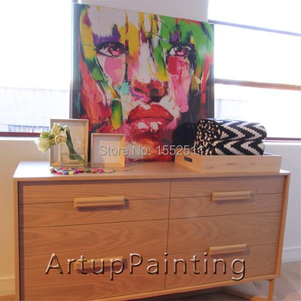 Paleta de pintura al &oacute;leo de retrato, cuchillo de cara, figura de Impasto sobre lienzo pintada a mano, francotirador, Nielly 11