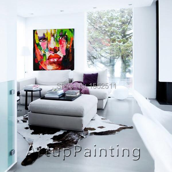 Paleta de pintura al &oacute;leo de retrato, cuchillo de cara, figura de Impasto sobre lienzo pintada a mano, francotirador, Nielly 11