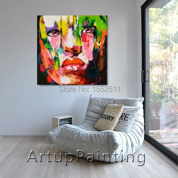 Paleta de pintura al &oacute;leo de retrato, cuchillo de cara, figura de Impasto sobre lienzo pintada a mano, francotirador, Nielly 11
