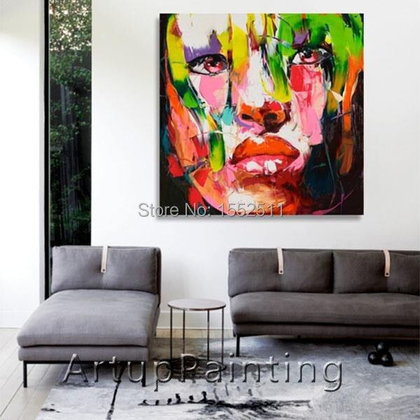 Paleta de pintura al &oacute;leo de retrato, cuchillo de cara, figura de Impasto sobre lienzo pintada a mano, francotirador, Nielly 11