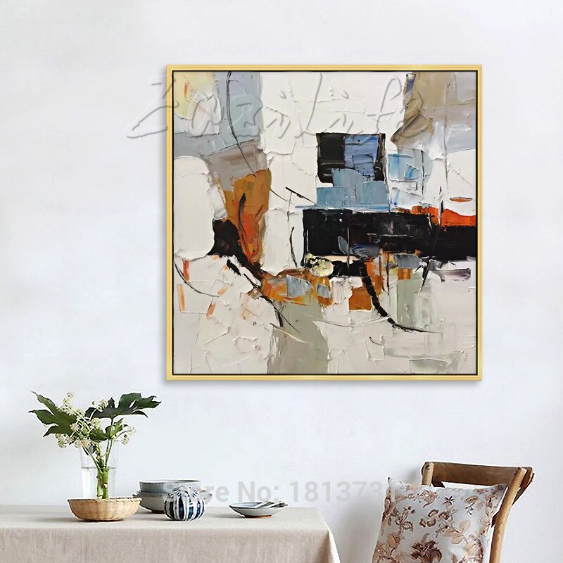 Pintura en lienzo para decoraci&oacute;n del hogar, cuadro n&oacute;rdico acr&iacute;lico abstracto de color, arte de pared, im&aacute;genes para sala de estar, decoraci&oacute;n de quadros, decoraci&oacute;n 6