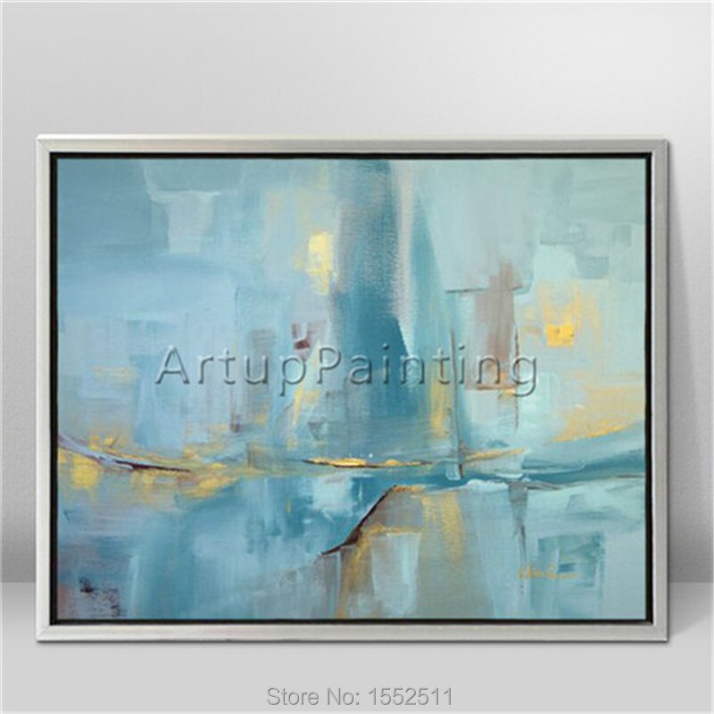 Pintura al &oacute;leo abstracta moderna para sala de estar, cuadro de lienzo pintado a mano, obra decorativa, arte de pared