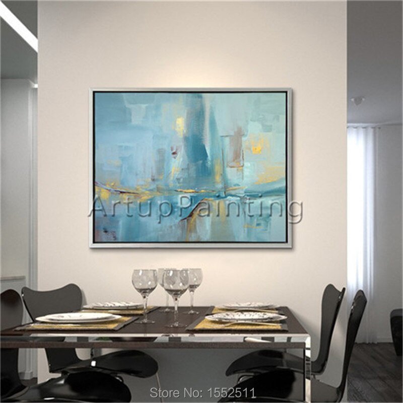 Pintura al &oacute;leo abstracta moderna para sala de estar, cuadro de lienzo pintado a mano, obra decorativa, arte de pared