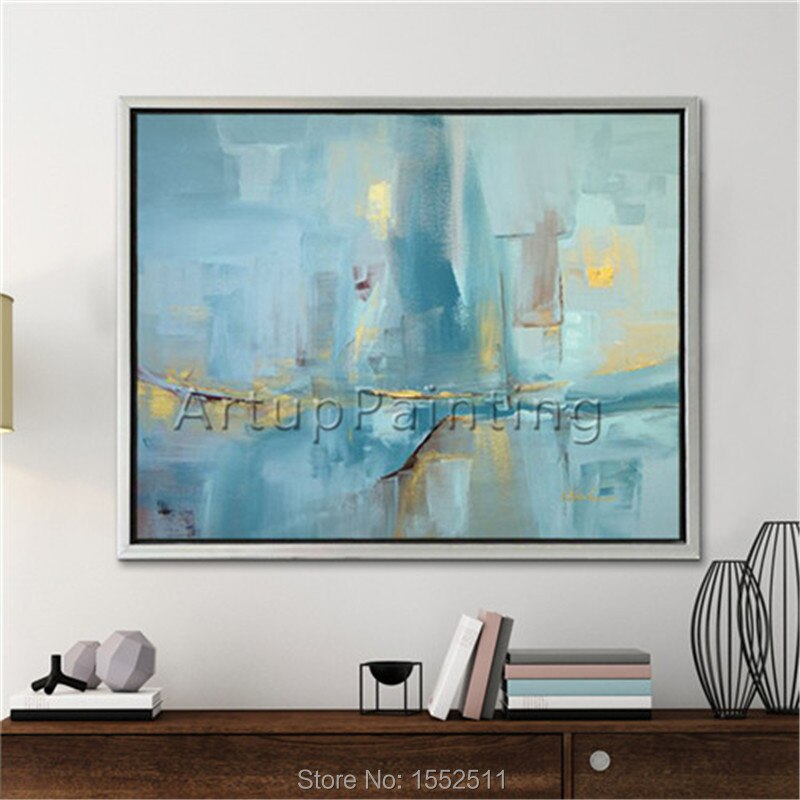 Pintura al &oacute;leo abstracta moderna para sala de estar, cuadro de lienzo pintado a mano, obra decorativa, arte de pared