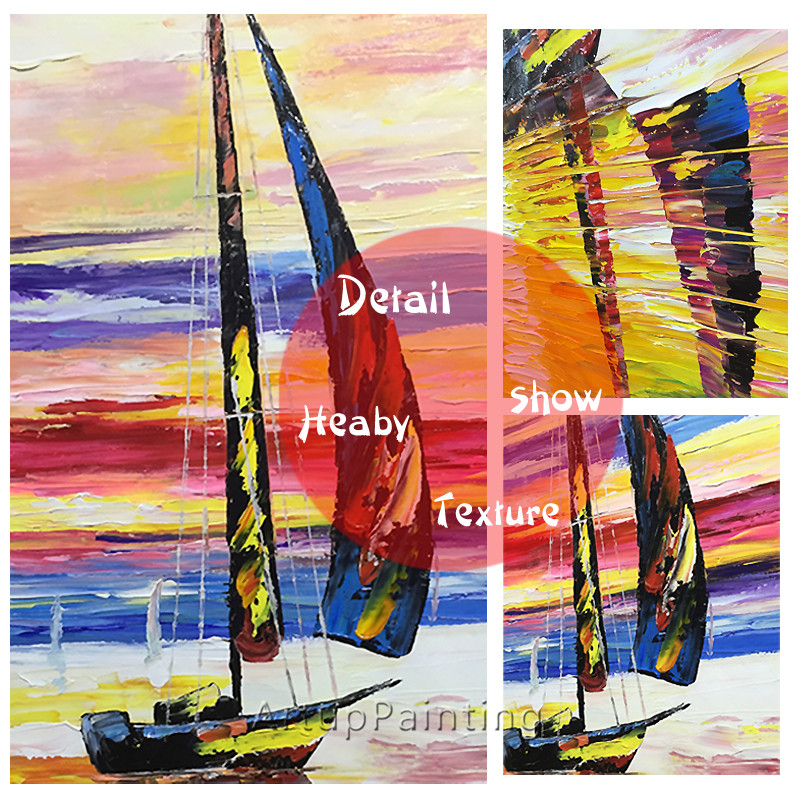 Pintura al &oacute;leo sobre lienzo para decoraci&oacute;n de caudros, pintura acr&iacute;lica para barco, yate, pared, arte, sala de estar imagen para, decoraci&oacute;n del hogar, quadros05