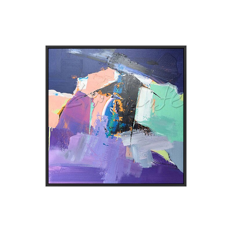 Cuadros de arte de pared pintados a mano, pinturas al &oacute;leo de lienzo, cuadros abstractos modernos grandes baratos, decoraci&oacute;n del hogar