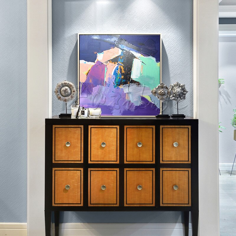Cuadros de arte de pared pintados a mano, pinturas al &oacute;leo de lienzo, cuadros abstractos modernos grandes baratos, decoraci&oacute;n del hogar