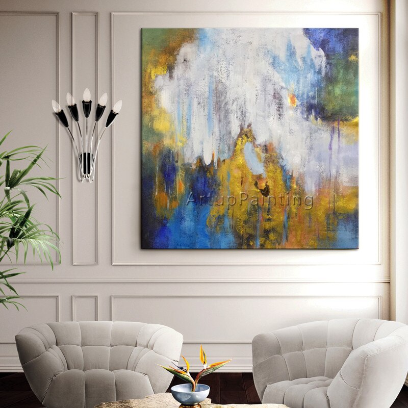 Cuadro de Estilo n&oacute;rdico para decoraci&oacute;n del hogar, pintura acr&iacute;lica sobre lienzo, im&aacute;genes art&iacute;sticas de pared abstractas modernas para sala de estar, decoraci&oacute;n de caudros