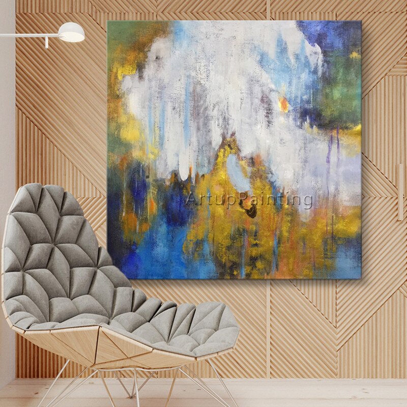 Cuadro de Estilo n&oacute;rdico para decoraci&oacute;n del hogar, pintura acr&iacute;lica sobre lienzo, im&aacute;genes art&iacute;sticas de pared abstractas modernas para sala de estar, decoraci&oacute;n de caudros