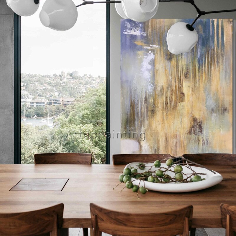 Pintura en lienzo de estilo n&oacute;rdico para decoraci&oacute;n del hogar, pintura acr&iacute;lica, im&aacute;genes art&iacute;sticas de pared abstractas modernas para sala de estar