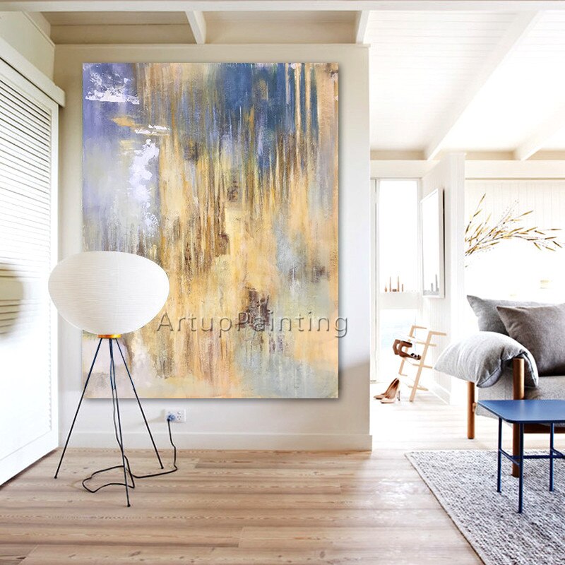Pintura en lienzo de estilo n&oacute;rdico para decoraci&oacute;n del hogar, pintura acr&iacute;lica, im&aacute;genes art&iacute;sticas de pared abstractas modernas para sala de estar