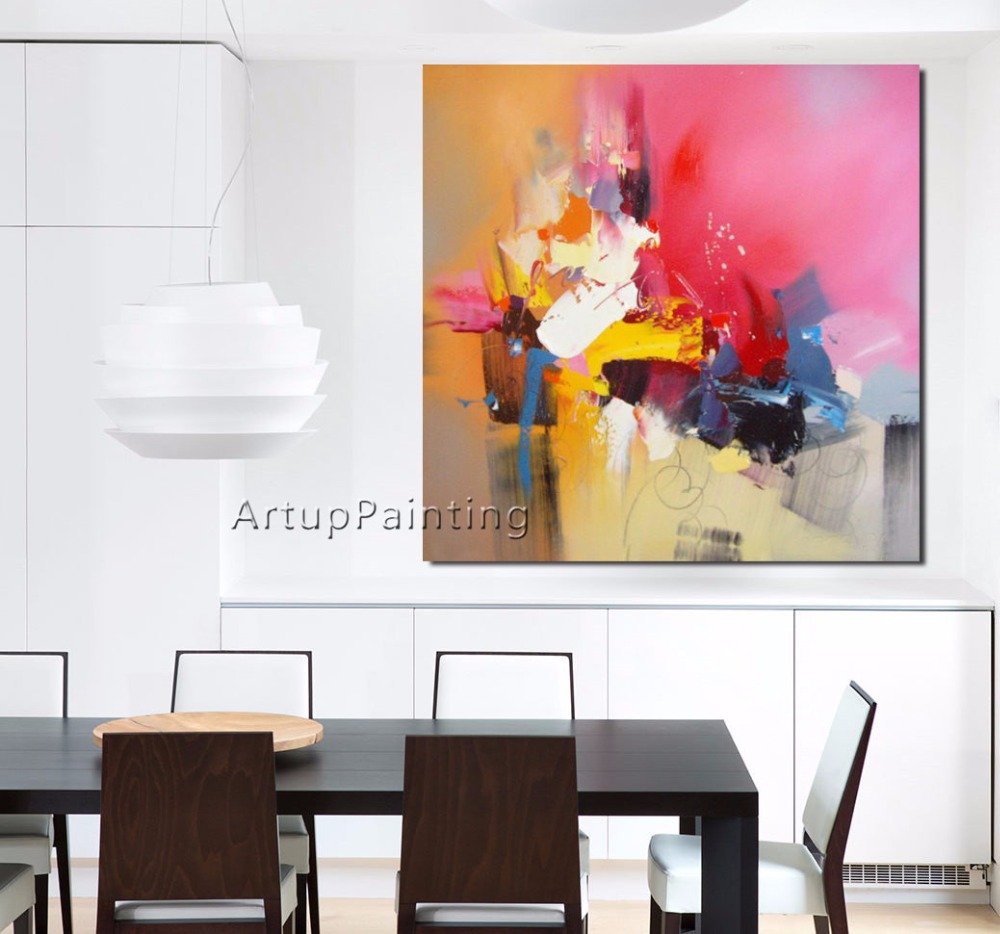 Pinturas al &oacute;leo en lienzo pintadas a mano, im&aacute;genes art&iacute;sticas de pared hechas a mano para sala de estar, cuadros abstractos modernos, quadro, decorative17-31 del hogar