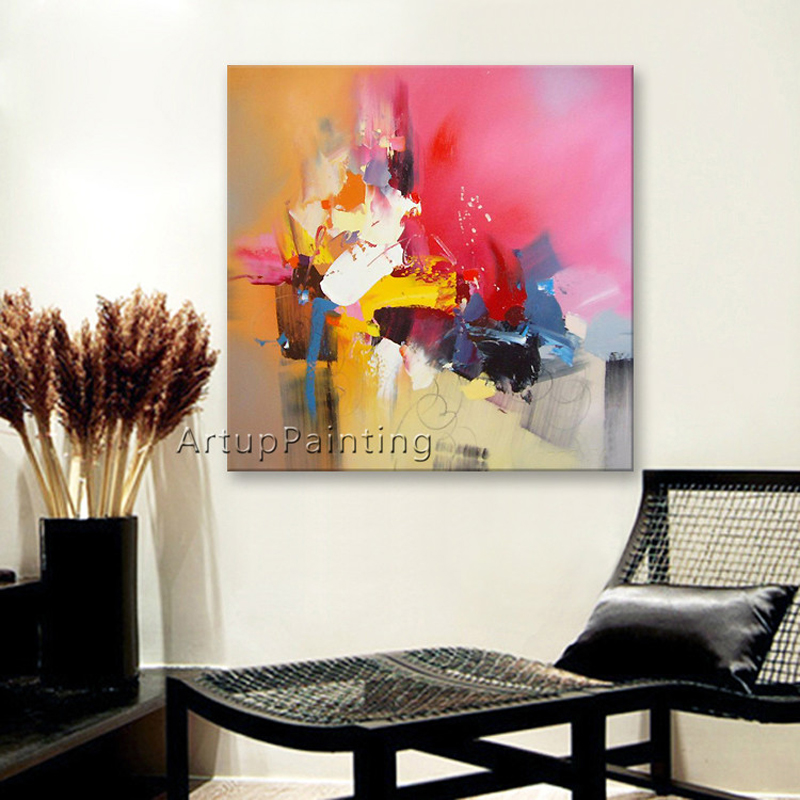 Pinturas al &oacute;leo en lienzo pintadas a mano, im&aacute;genes art&iacute;sticas de pared hechas a mano para sala de estar, cuadros abstractos modernos, quadro, decorative17-31 del hogar