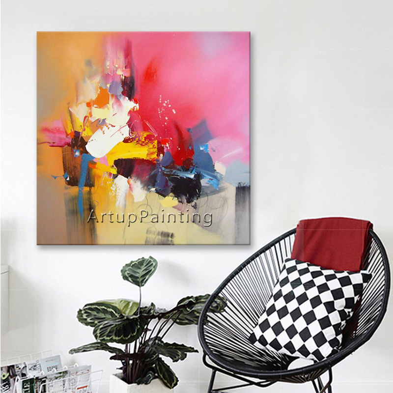 Pinturas al &oacute;leo en lienzo pintadas a mano, im&aacute;genes art&iacute;sticas de pared hechas a mano para sala de estar, cuadros abstractos modernos, quadro, decorative17-31 del hogar