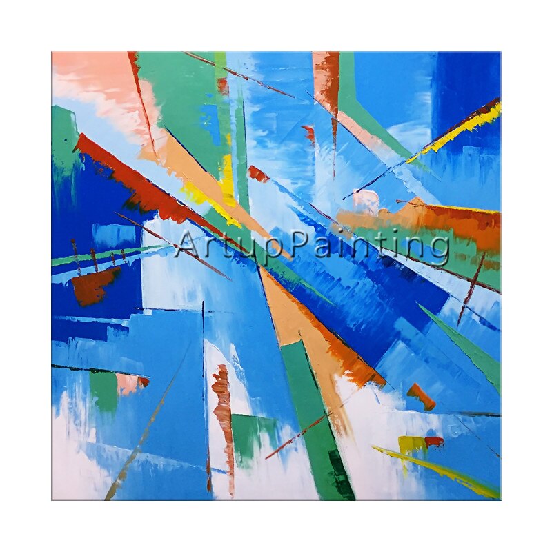 Pinturas al &oacute;leo sobre lienzo pintadas a mano, pintura al &oacute;leo abstracta moderna grande, decoraci&oacute;n de pared, im&aacute;genes art&iacute;sticas para dormitorio om2