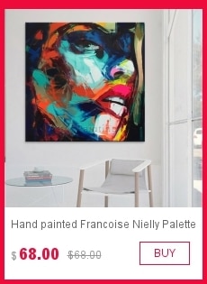 Pintura al &oacute;leo de retrato de cara de cuchillo de paleta de francotirador Nielly pintado a mano, figura de Impasto en lienzo, im&aacute;genes de pared para sala de estar
