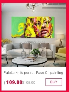 Paleta de pintura al &oacute;leo de retrato, pintura de cara de cuchillo, figura de Impasto sobre lienzo, arte de pared de francotirador Nielly pintado a mano