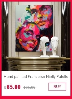 Francotirador Nielly-pintura al &oacute;leo sobre lienzo para decoraci&oacute;n de caudros, paleta con cuchillo para la cara, pintado a mano, im&aacute;genes art&iacute;sticas de pared para sala de estar