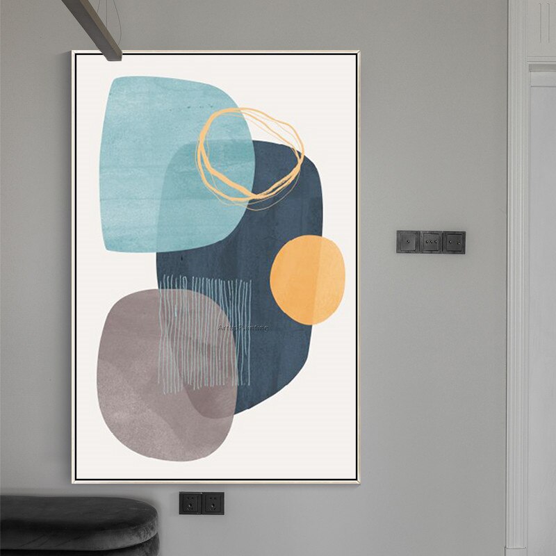 Geometric abstract canvas oil painting Wall Picture live paintings Living Room Bedroom Home Wall Art Decor caudros decoracion