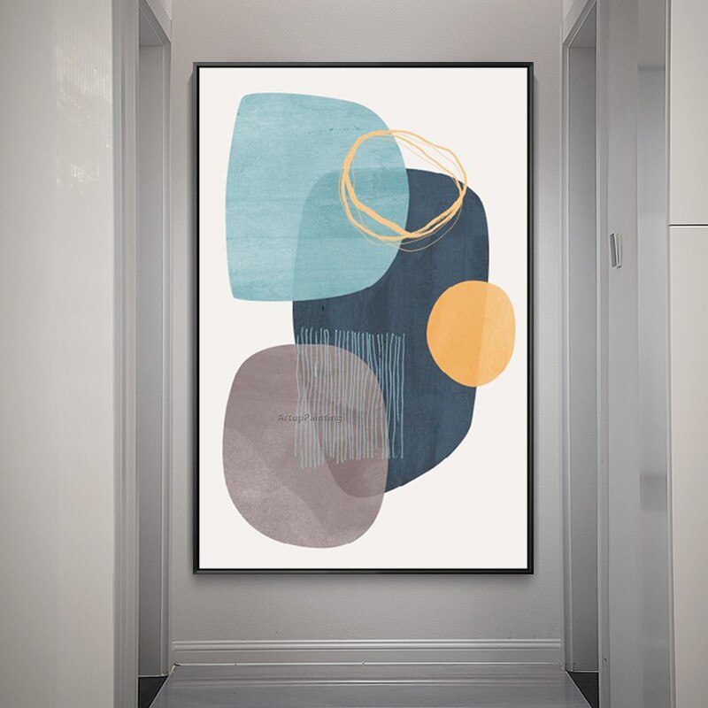 Geometric abstract canvas oil painting Wall Picture live paintings Living Room Bedroom Home Wall Art Decor caudros decoracion